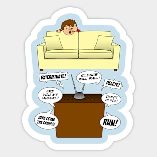 Behind The Sofa Sticker